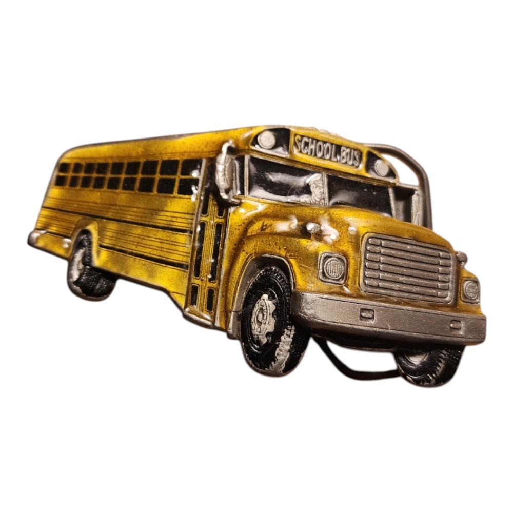 Vintage School Bus Belt Buckle